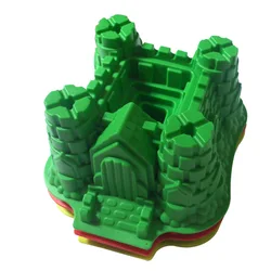 Castle Shapes Silicone Cake Mold 3D Pebble Soap Craft Maker Dessert Pudding Mousse Baking Chocolate Decorating Tools