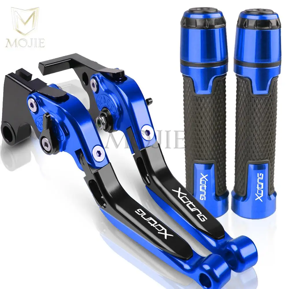 For KYMCO XCITING 250 300 400 500 ALL YEARS CNC Motorcycle Clutch Brake Lever Adjustable Extendable Handlebar Grips Ends Levers