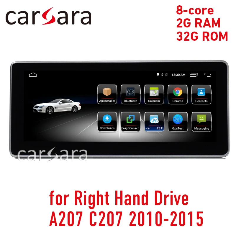 2G RAM Android display for right hand drive E Class coupe C207 A207 2010-2015 10.25