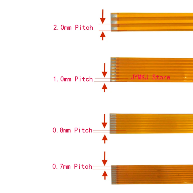 5Pcs FPC FFC Cable 0.7/0.8/1.0mm Pitch 3 4 5 6 8 9 10 12 14 16 18 20 22 24 26 28 30 36 40 50 Pin