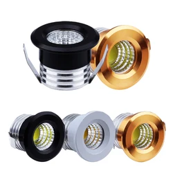 4 sztuk srebrzyste/czarny/biały/złoty Mini LED Downlights 3W 100V-240V biżuteria wyświetlacz sufitowa szafka wpuszczana lampa punktowa