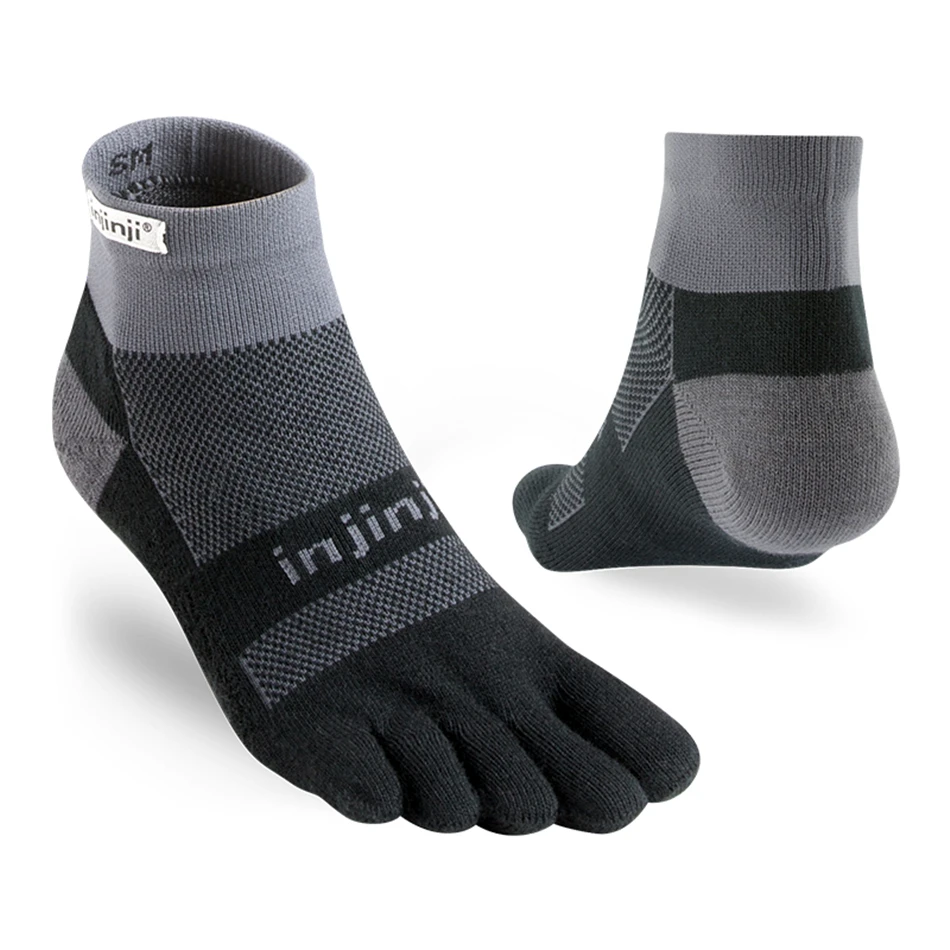 INJINJI Five-finger Sneakers Socks 2019 Trail Midweight Mini-Crew Cross-country Wear-resistant Quick-drying Warm Outdoor Hiking