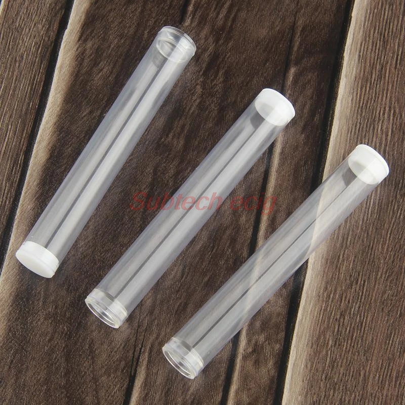 أنابيب بلاستيكية واضحة لحزمة خرطوشة Vape ، ومناسبة لخزان خرطوشة النفط CBD سميكة ، التعبئة والتغليف البلاستيكية ، 100 قطعة ، 13*12*75 مللي متر ، 1.0 مللي #3