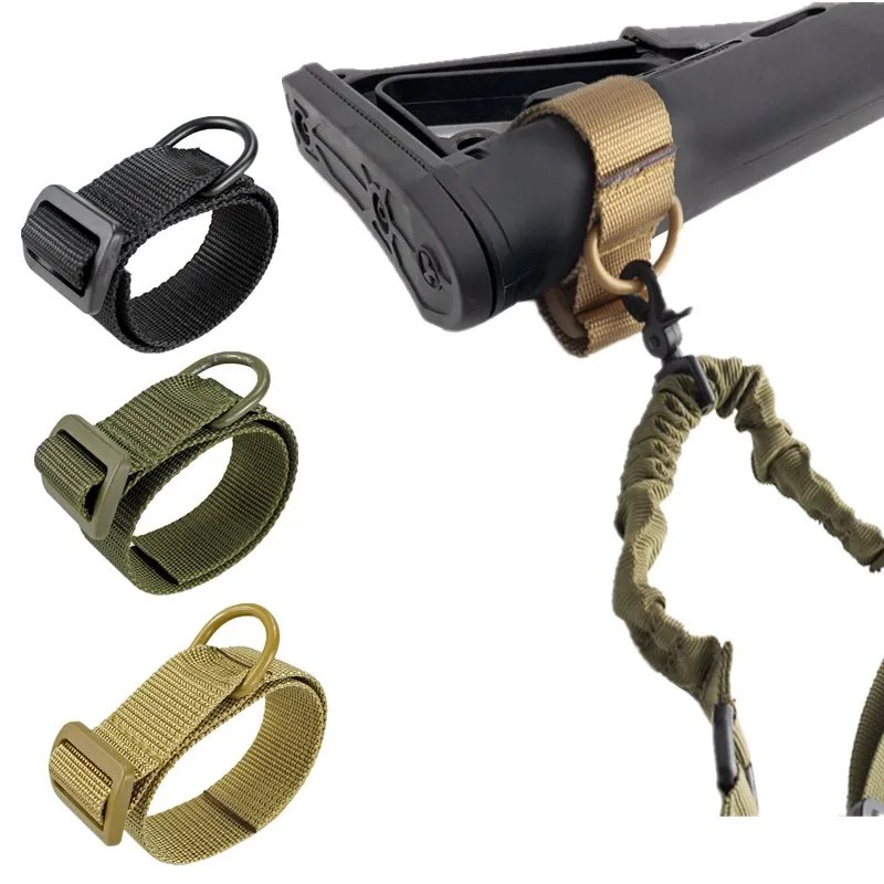 Tactical Airsoft Tactical Buttstock Sling Adapter Rifle Stock Gun Strap Gun Rope Strapping Belt Hunting Accessories Tools