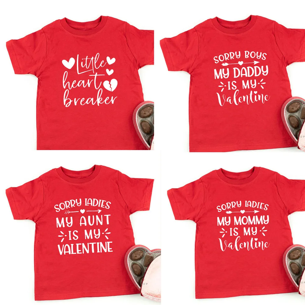 

Kid's Valentine Shirts Little Heart Breaker Shirt Valentine's Day Shirt for Girls Boys Happy Valentine's Day Gift Ideas