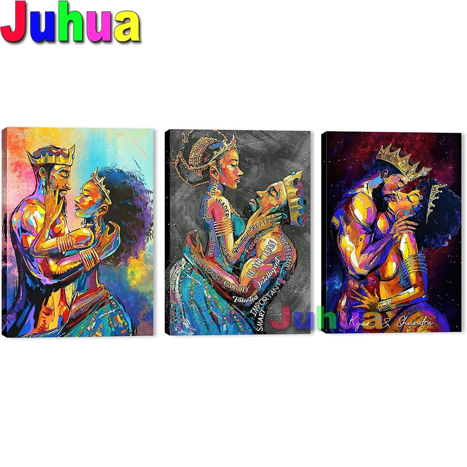 Triptych Diamond Painting Sweet Woman and Man Love Cross Stitch Full Square/Round Drill Mosaic Diamond Embroidery Rhinestones