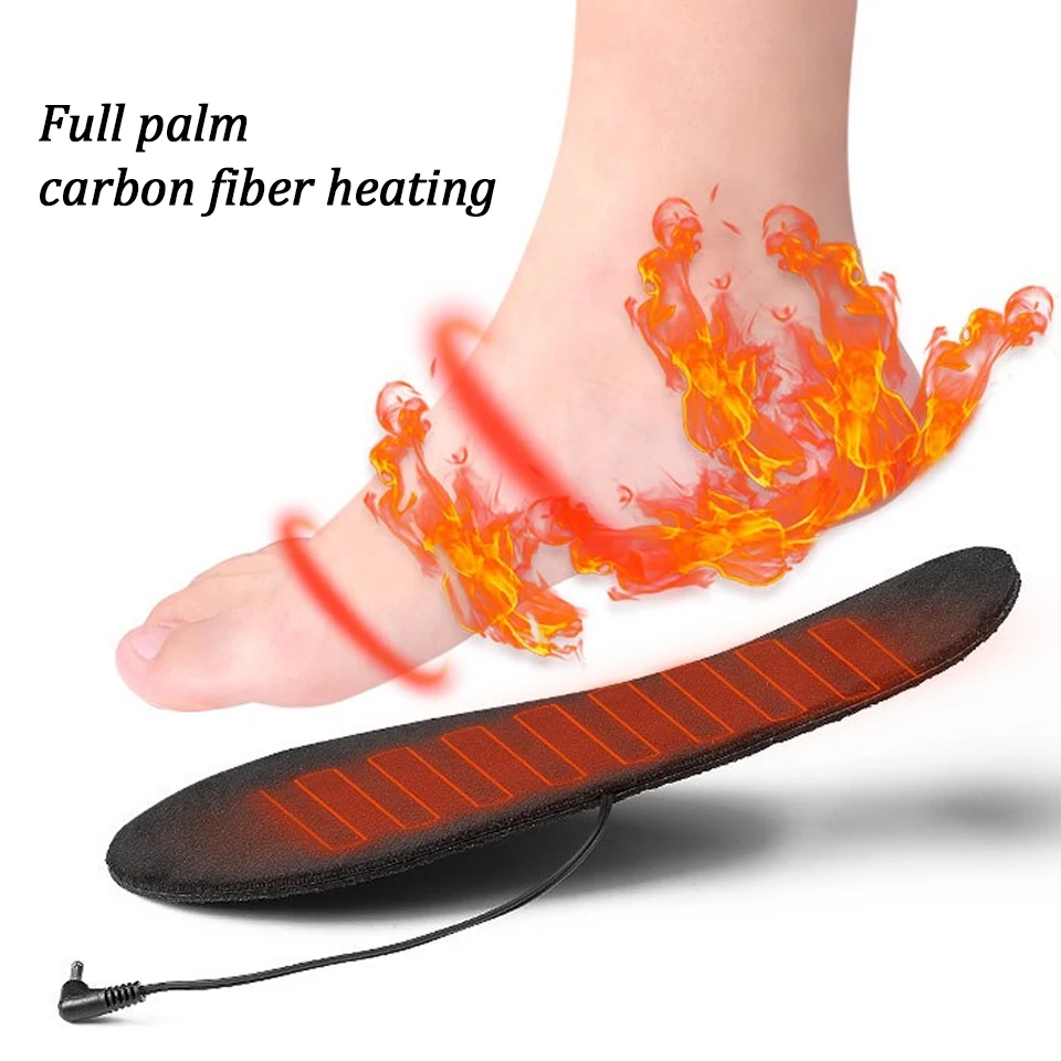 USB Heated Shoe Insoles Electric Foot Warming Pad Feet Warmer Sock Pad Mat Winter Outdoor Sports Heating Insoles Winter Warm