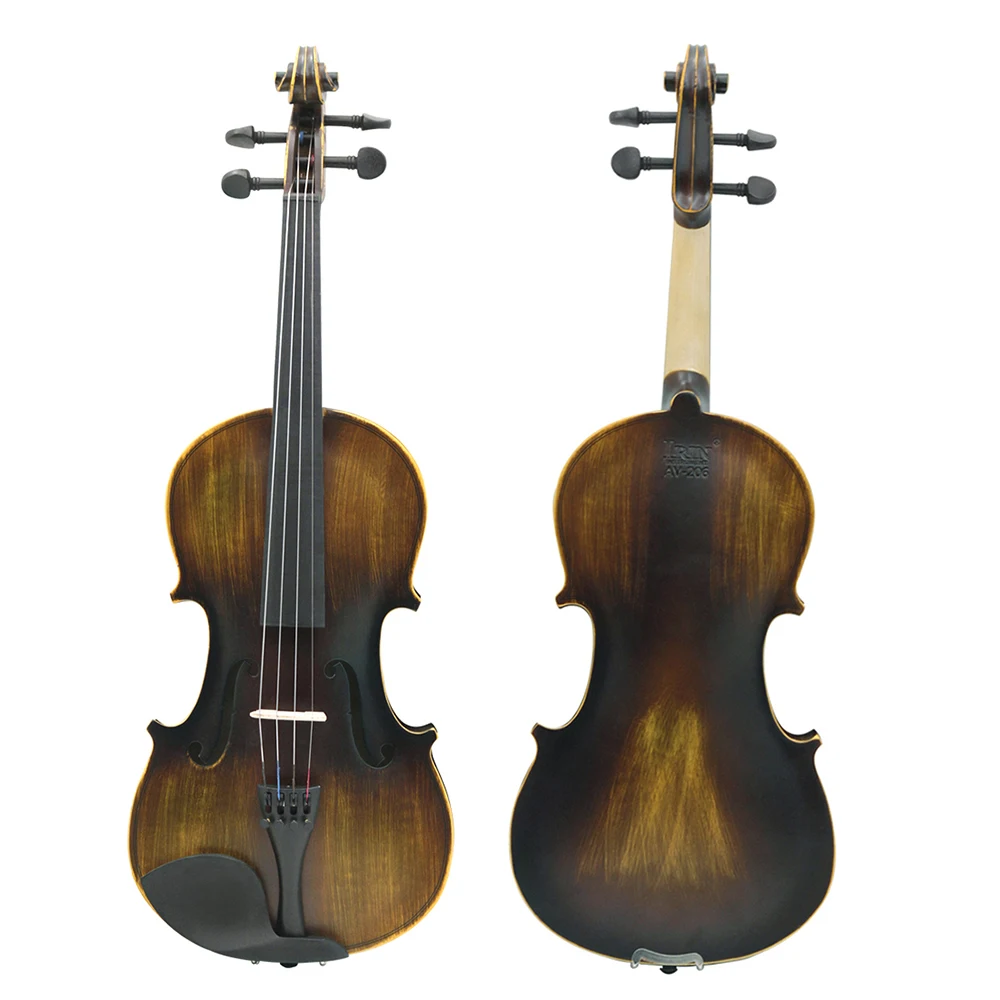 Astonvilla 4/4 Acoustic Violin Retro Matte Basswood Solid Wood Fiddle Stringed Instruments with Violin Case Bow Accessories