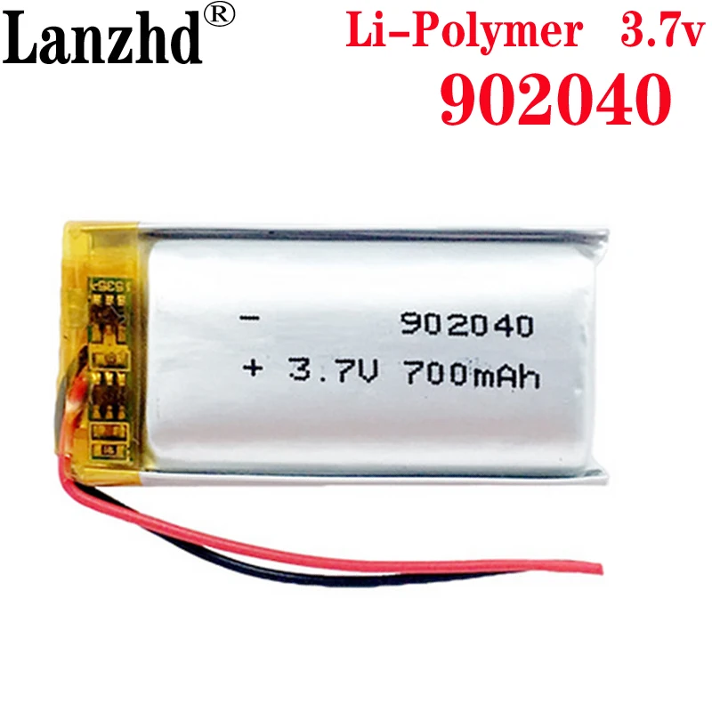 

25pcs Batteries 3.7V 902040 700mAh Lithium Polymer LiPo Rechargeable Battery For Mp3 PAD DVD E-book bluetooth speaker LED light