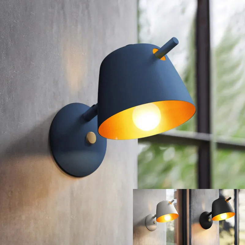 

Nordic Wall Lamp Macarons Minimalist Led Wall Light Living Room Decor Staircase Corridor Aisle Wall Sconce Bedroom Bedside Light