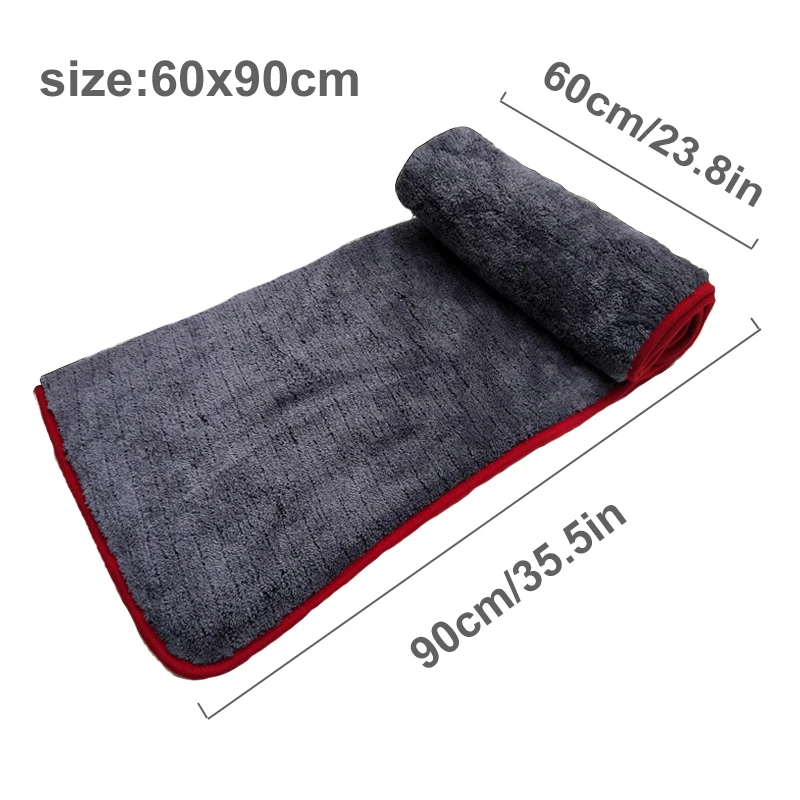 Auto Detaillering 60x90cm Auto Wassen Doek Microfiber Handdoek Car Cleaning Rag Voor Cars Dikke Microfiber Voor car Care Keuken