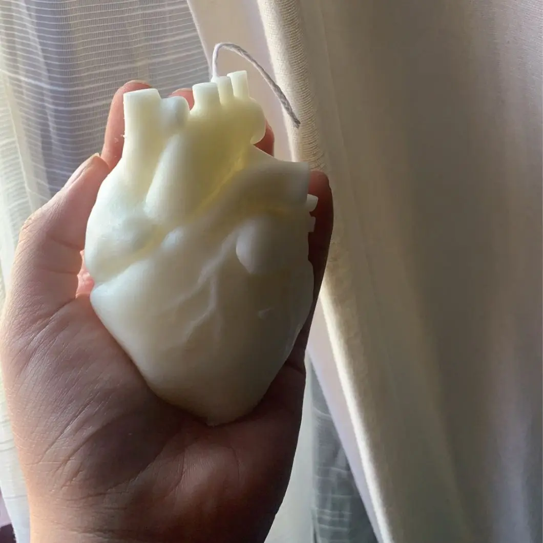 Large Human Heart Organ Silicone Candle Mold for Handmade Desktop Decoration Gypsum Resin Aromatherapy Candle Silicone Mould