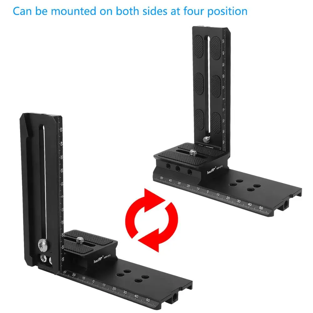 Haoge vertical placa l suporte para zhiyun zhi yun guindaste 3 laboratório cardan estabilizador