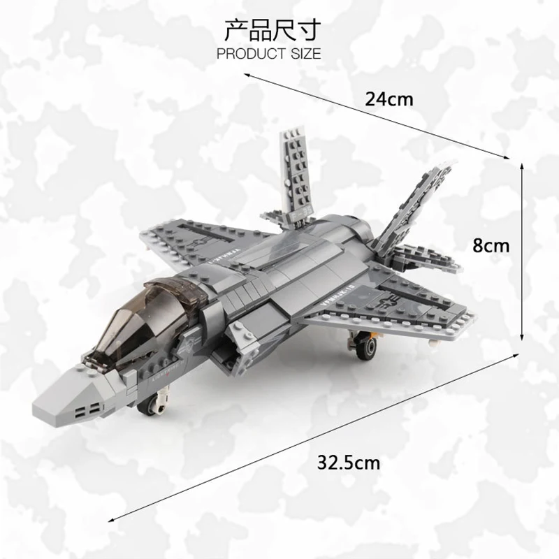 XINGBAO 06026 F35 Fighter Aircraft Model Across The Battlefield Weapon Series DIY Small Particle Toys Building Blocks Boys Gift