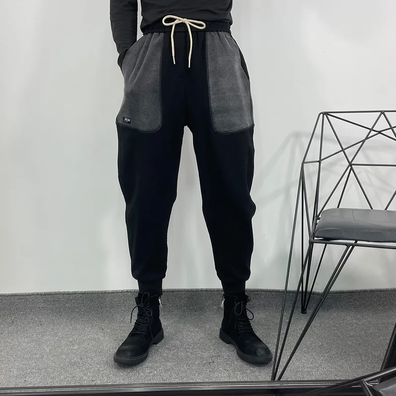 Men Harun Pants Autumn Winter New Style Retro Simple Rope Fashion Leisure Sport Comfortable Loose Pants