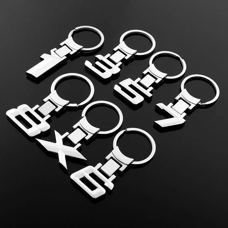 Fashion Creative Modified Digital Logo Metal Car Key Holder Keychain Keyring Pendant for BMW X 1 3 5 6 7 8 Series Interior