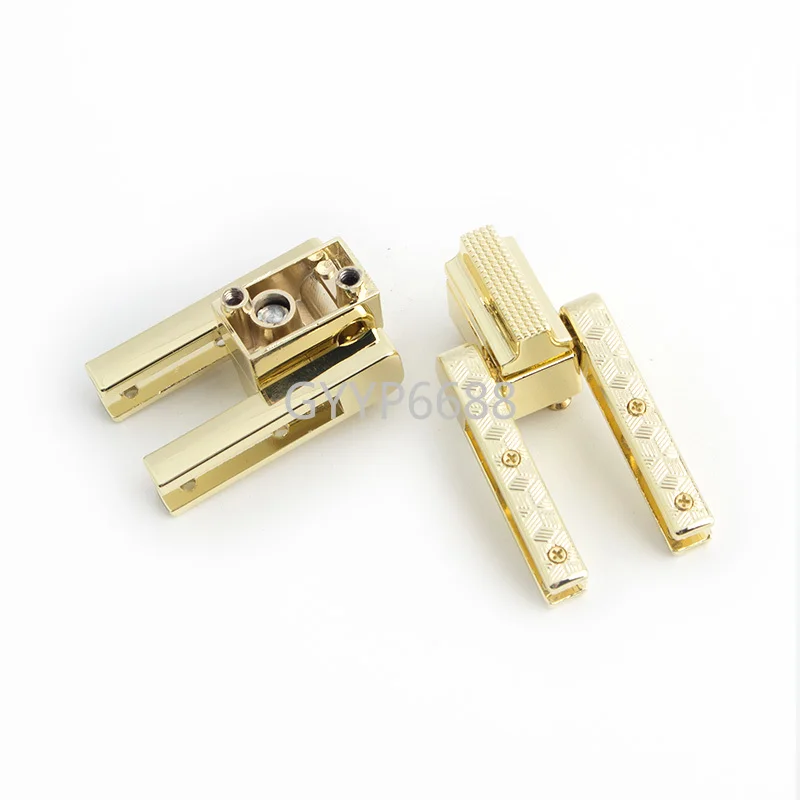 5-20sets 25*50mm Lock Bag Decorative Clasps Closure Diy Hardware Accessory Light gold Purse lock