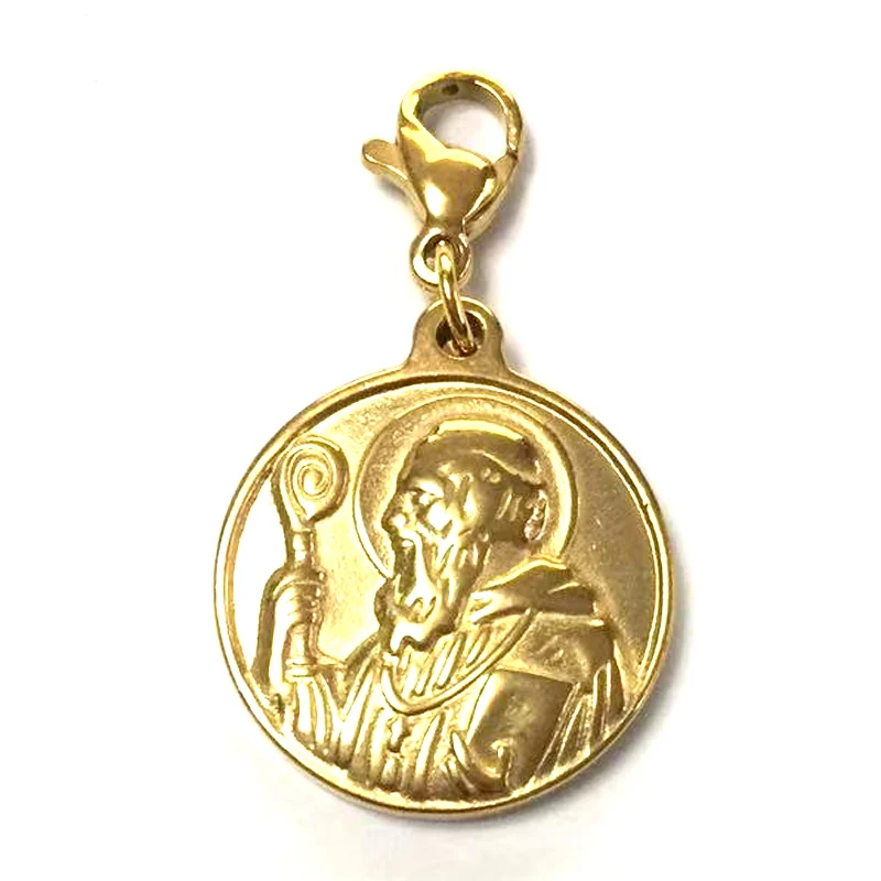 Risul San Benito locket Stainless steel The Saint Benedict Medal Pendants Charms Pendants Tags with lobster clasp