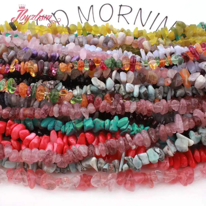 Natural Coral Amethyst Garnet Quartz Agates Turquoise Stone Beads Chip Freeform For Jewelry DIY Necklace Bracelet Jewelry Making
