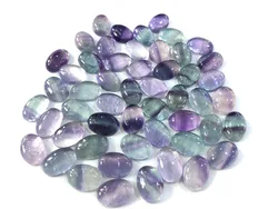 10x14mm oval CABOCHON 10pcs/lot Natural Fluorite Stone Fashion Jewelry Accessories Loose Gemstones For Pendant Earrings Rings