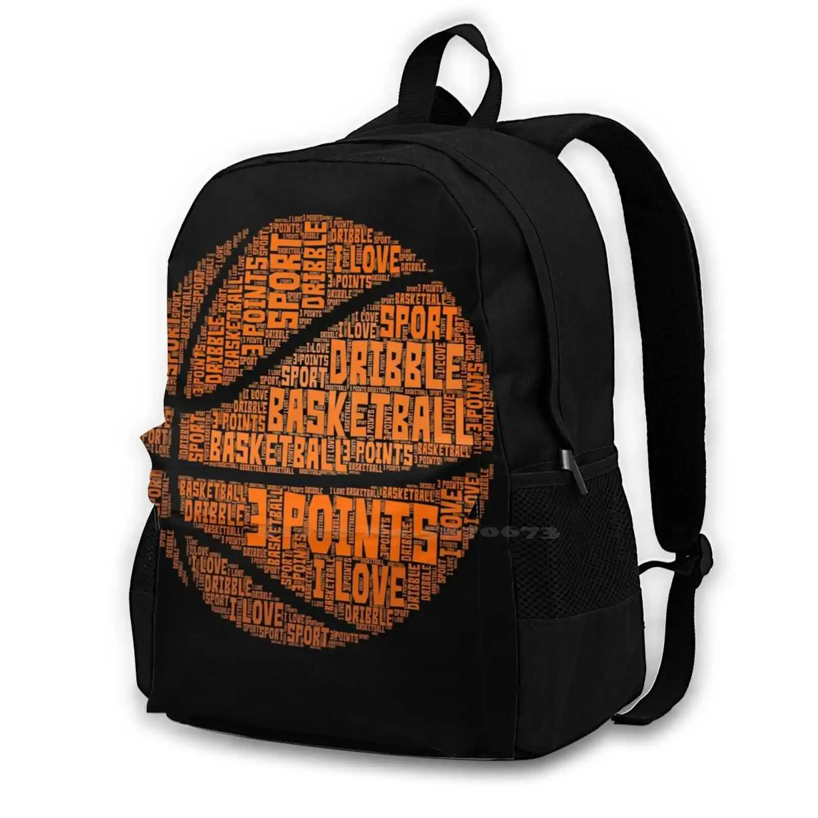 

Basketball Ball Word Cloud Sport Bag Backpack For Men Women Girls Teenage Game Basketball Things Team Basketball Fan Players