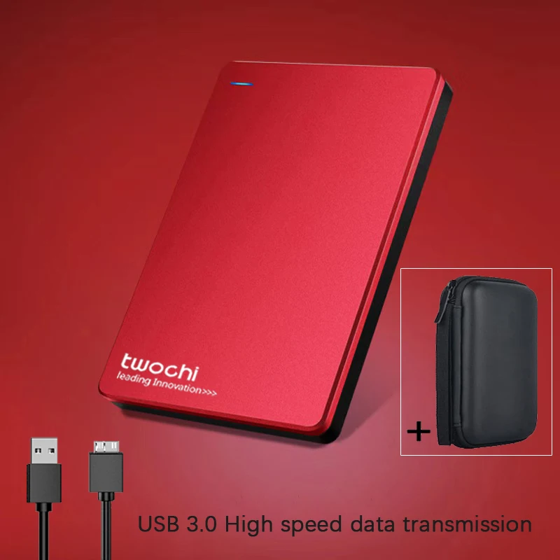 TWOCHI''2TB 1TB Super External Hard Drive Disk USB3.0 HDD Storage For PC, Mac,Tablet, Xbox, PS4,TV :Add Logo For Free Design