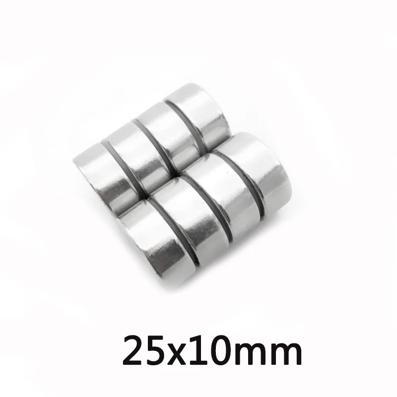 

3/5/10PCS 25x10 mm Strong Cylinder Rare Earth Magnet 25mmX10mm Round Neodymium Magnets 25x10mm N35 Disc Magnet 25*10 mm