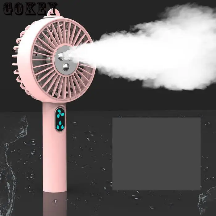 Fan Cooling Water Spray Mini Hand Fan Electric USB Battery Rechargeable Hand Fan Water Mist Fan Air Cooler Mini Fan Face Steamer