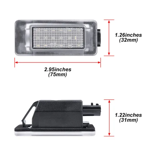 Imagen 2 del producto Se adapta a Nissan Altima 2019+ Rogue 2021+ x-trail T33 2021 2022 2023+ luces LED blancas para matrícula, lámpara de etiqueta de estacionamiento automático