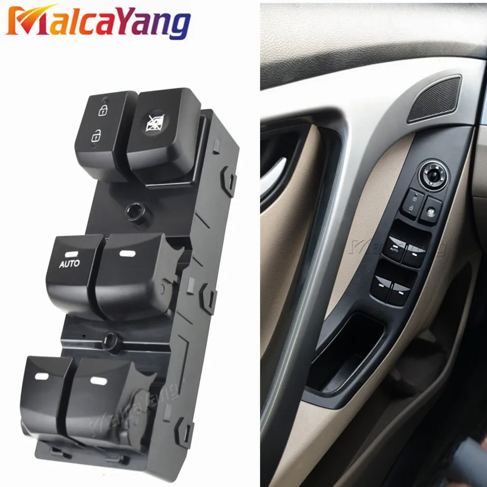 Electric Power Window Master Front Left Switch 12V Fit for Hyundai Elantra Lang Move 2012 2013 2014 2015 2016