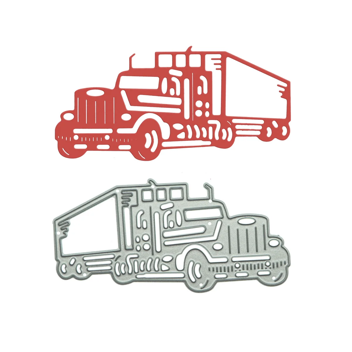 Semi-truck Vehicle Pattern Cutting Die Cutter For Scrapbooking Metal Stencil For DIY Paper Card Clip Art Work Decorating