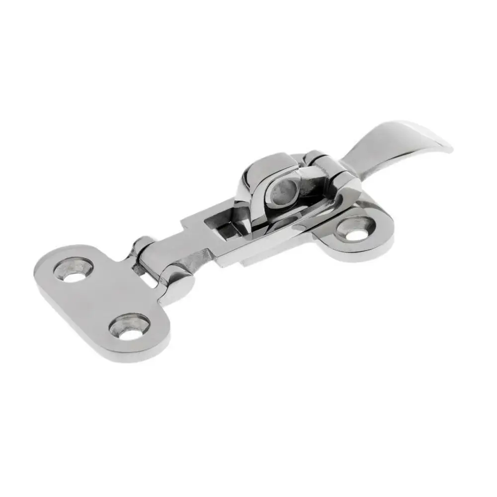 Boat Marine Anti-Rattle Latch 316 Stainless Steel Hinge Lockable Hold Down Clamp Latch Locker Hatch Fasteners Hardware