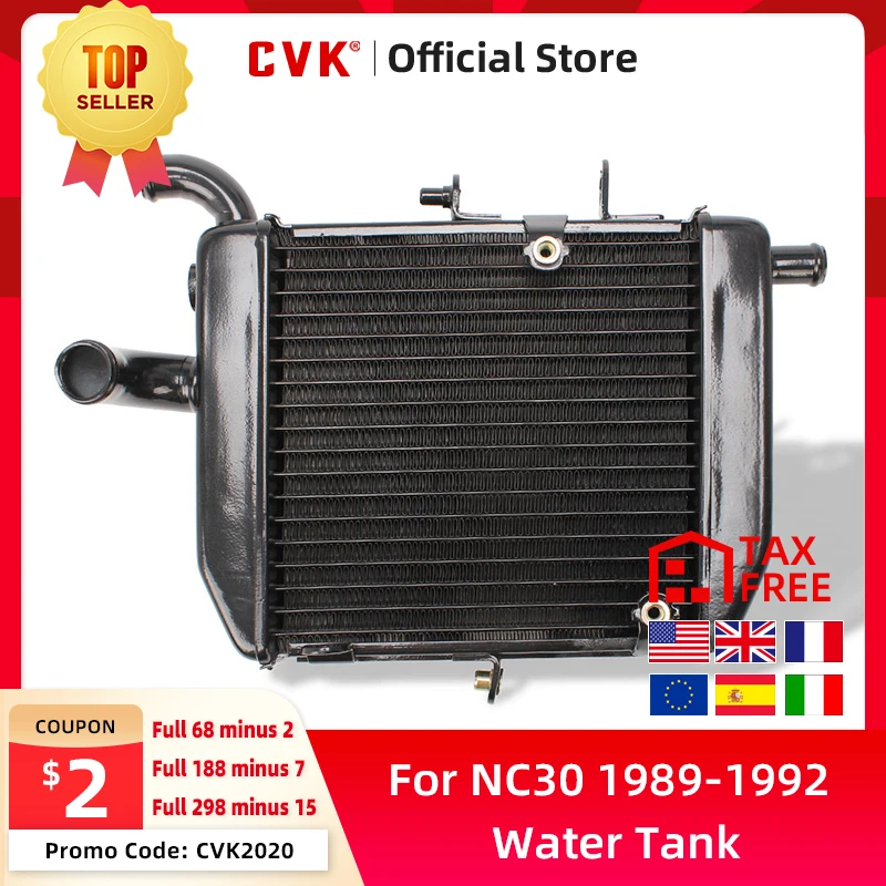 

CVK Aluminium Radiator Cooler Cooling Water Tank for Honda VFR400 NC30 1989 1990 1991 1992 RVF400 NC35 1994 1995 1996 NC 30 35