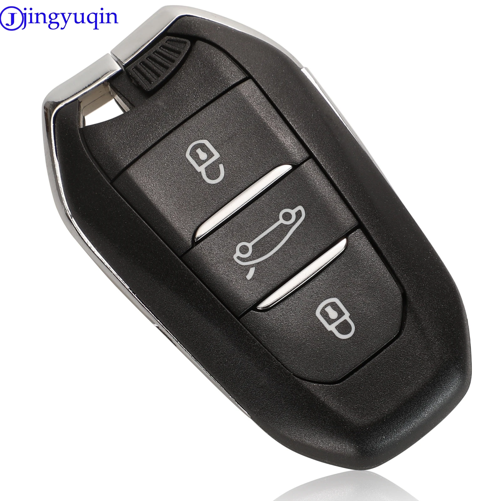 jinyuqin Smart Keyless Go Remote Key 3 Buttons 433MHz 4A PCF7945 ID46 Chip For Peugeot 308 408 508 5008 Emergency key HU83/VA2