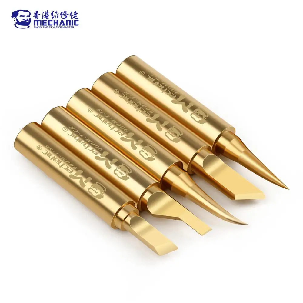 MECHANIC 900M-T Pure Copper Electric Solder Iron Tip Glue Removal Soldering Tips for BGA Board Repair Welding Station Tools Kit