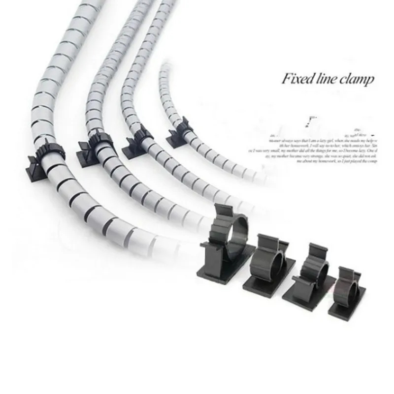 10 Chiếc Tự Dán Cáp Kẹp Quản Lý Sạc Dây Nguồn Tổ Chức Giữ Dòng Cố Định Kẹp Xe PC tivi