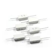 10pcs 5W Cement Resistors 0.1 to 10K Ohm #4