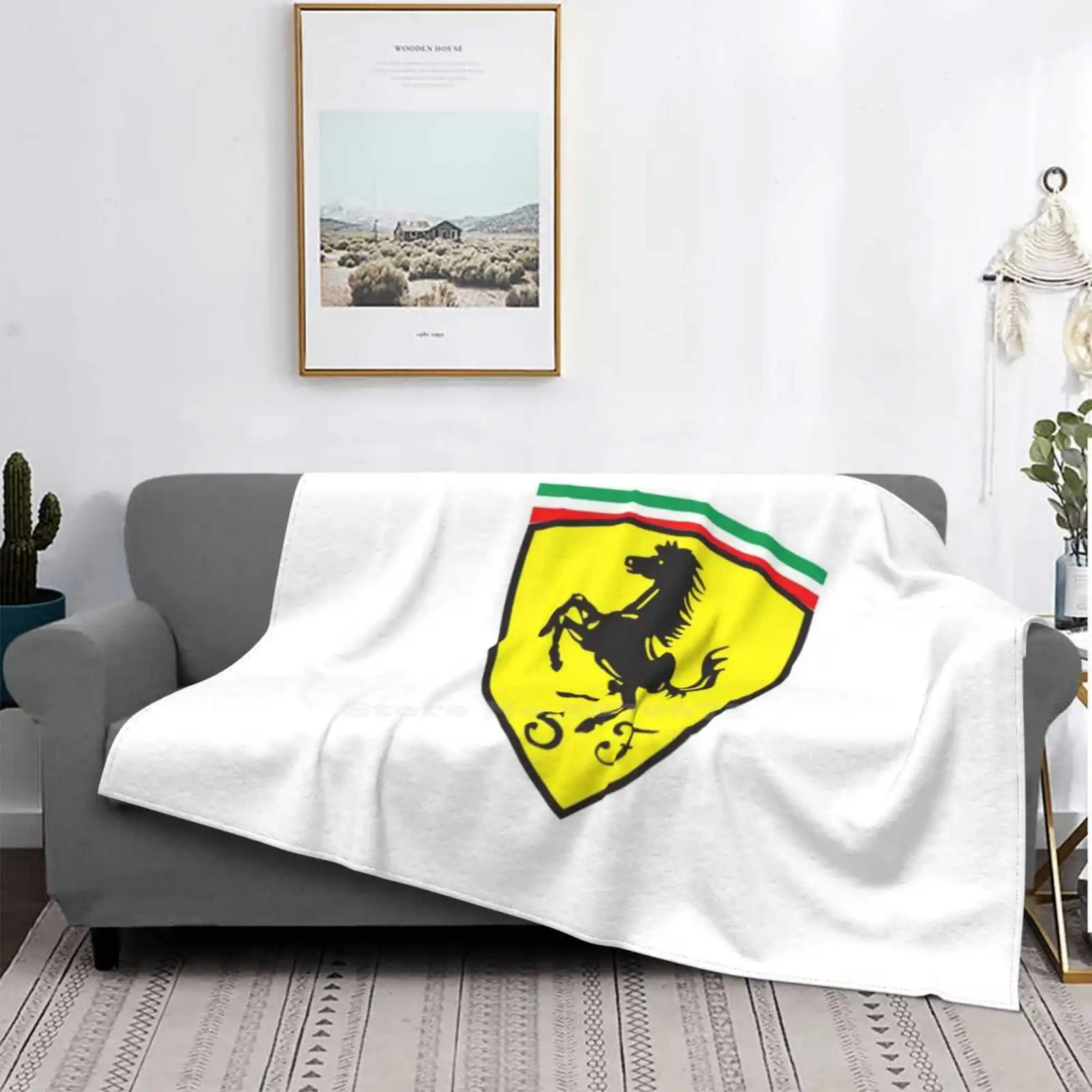 Yellow Horse Super Warm Soft Blankets Throw On Sofa/Bed/Travel Car Red Speed Or Men Or Woman Cool Luxury Instagood