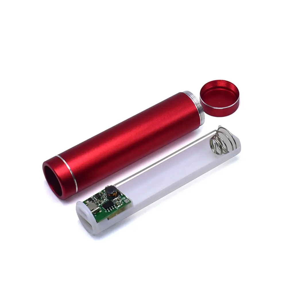 Casing Power Bank logam 5V USB 1X 18650 casing pengisi baterai DIY cangkang pengisi daya baterai untuk pengisi daya eksternal ponsel pintar