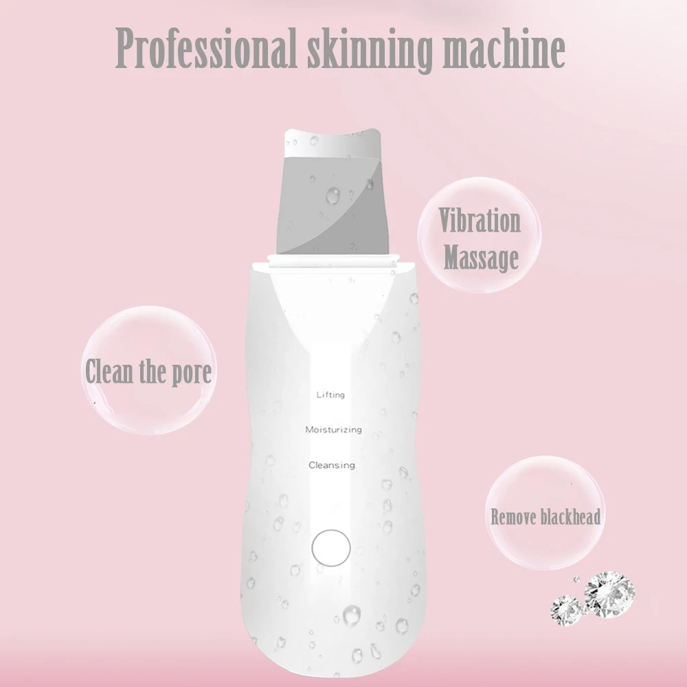 Not Ultrasonic Vibrate Skin Scrubber Face Cleaning Rechargeable Machine Facial Peeling Remove Blackhead Pore Cleaner Skin Care