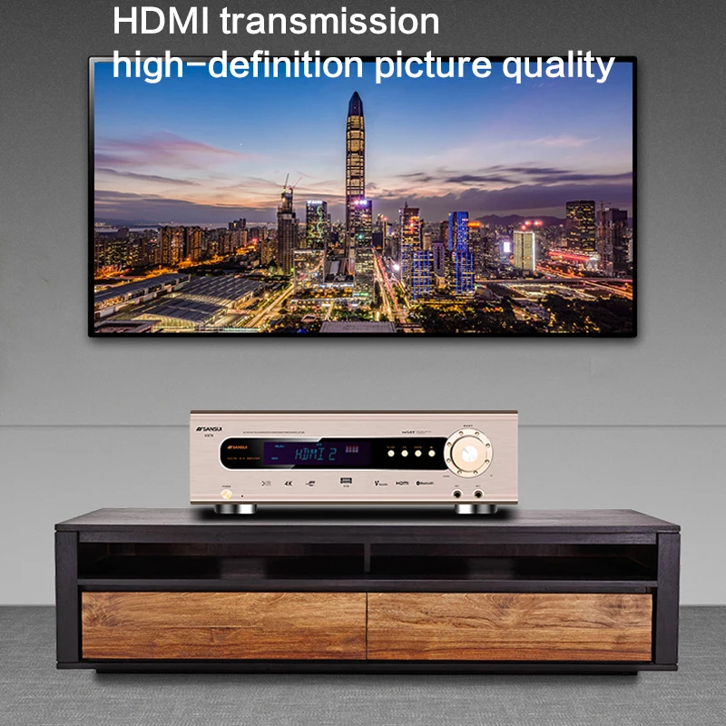 1200W amplificatore di potenza 5.1 ad alta potenza UX70 HD Bluetooth Home Theater Audio Lossless Hifi Subwoofer amplificatore fibra coassiale