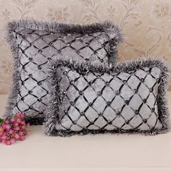 Embroidered black European style Pillow Cover Home Decorate Pillow Case Office Sofa Cushion Cover