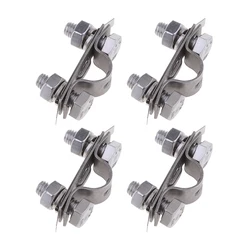 4 Pieces 304 Stainless Steel Control Throttle Cable Clamp Replacement Boat Marine Hardware