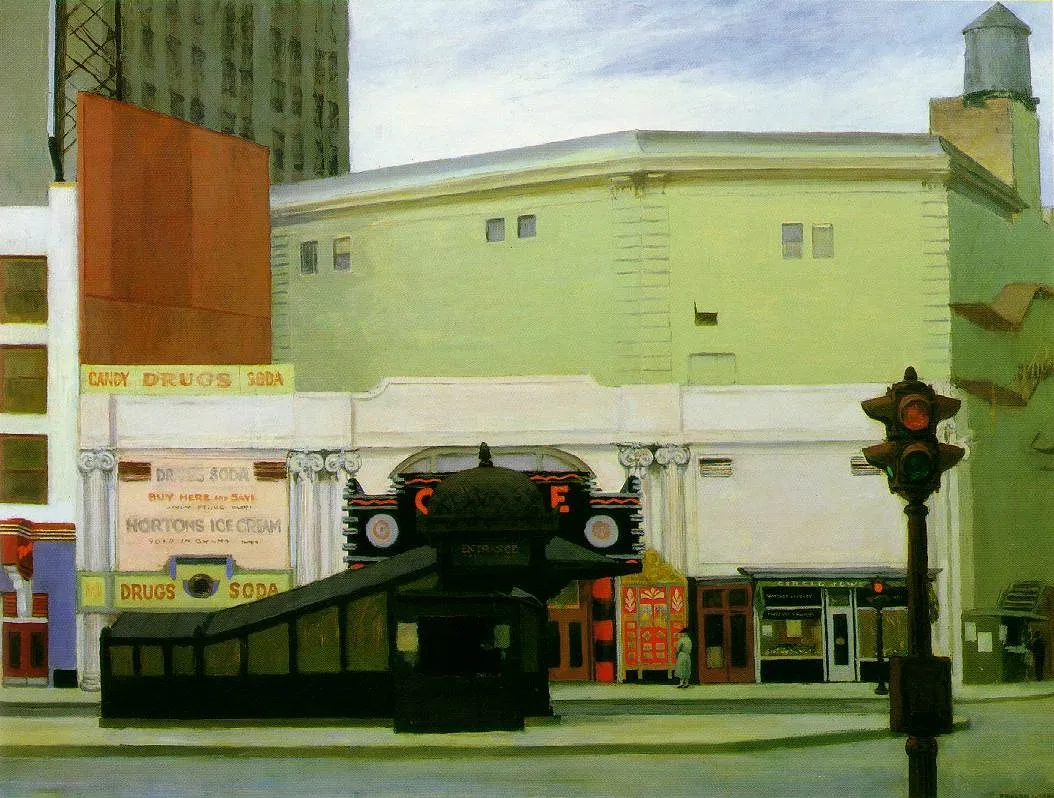 

100% handmade Oil Painting reproduction on linen canvas,The Circle Theatre 1936 by Edward Hopper,High Quality