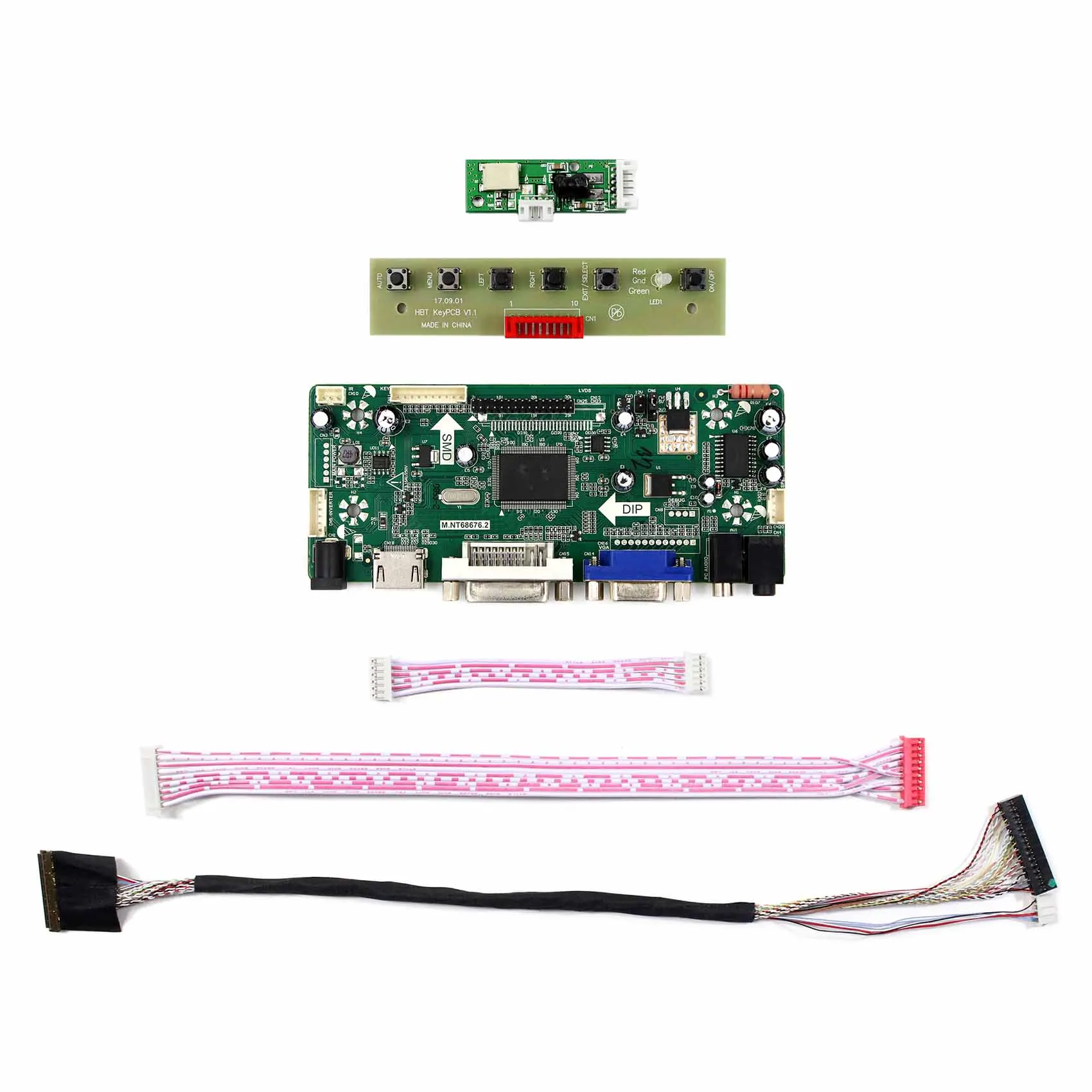 HD MI VGA DVI LCD Controller Board for 10.1