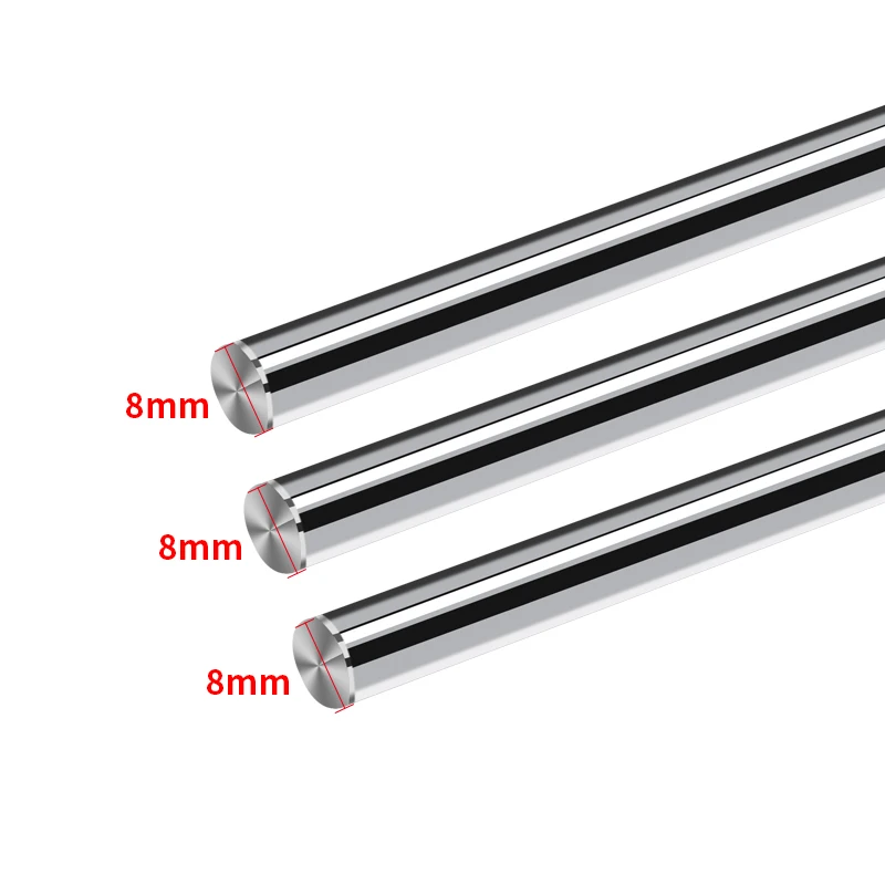 Smooth Shaft Rod 3D Printer Parts Optical Axis Length 100 200 285 370 450 550mm CNC Chromed Diameter 8mm Linear Rail Ra 0.8