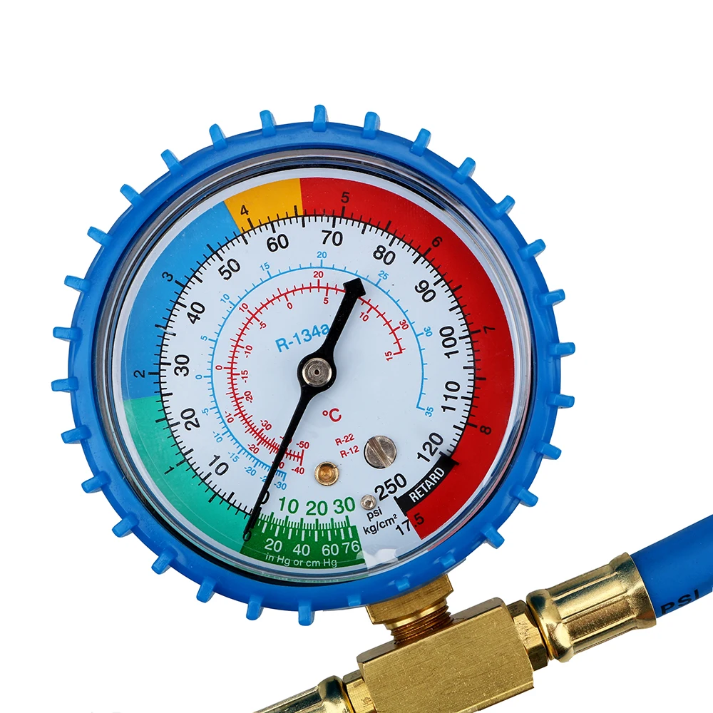 YOSOLO Car Air Conditioning Refrigerant Recharge Hose R134A Reparing Tools Pressure Gauge Measuring Kit Car Accessories