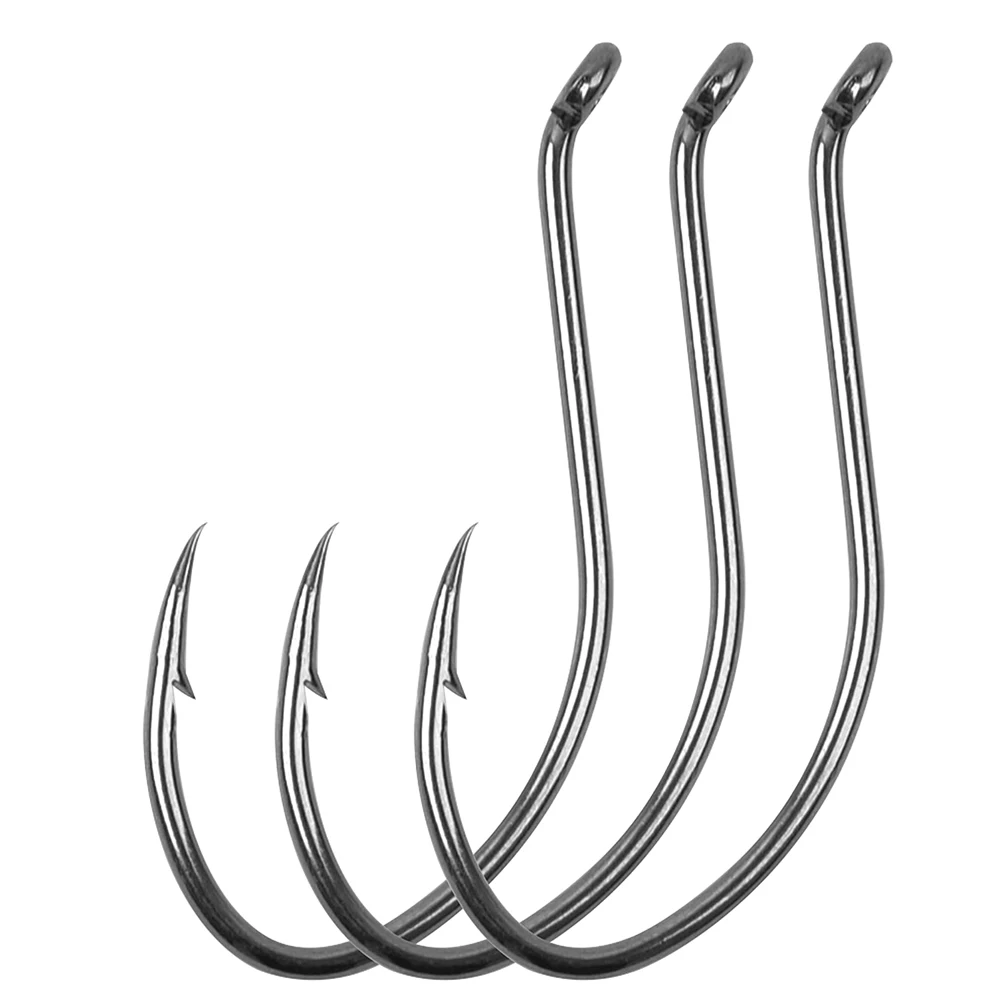 

100Pcs High Carbon Steel Fishing Catfish Hooks 10#-8/0 Black Wide Gap Bait Barb Freshwater/Saltwater Fishhooks