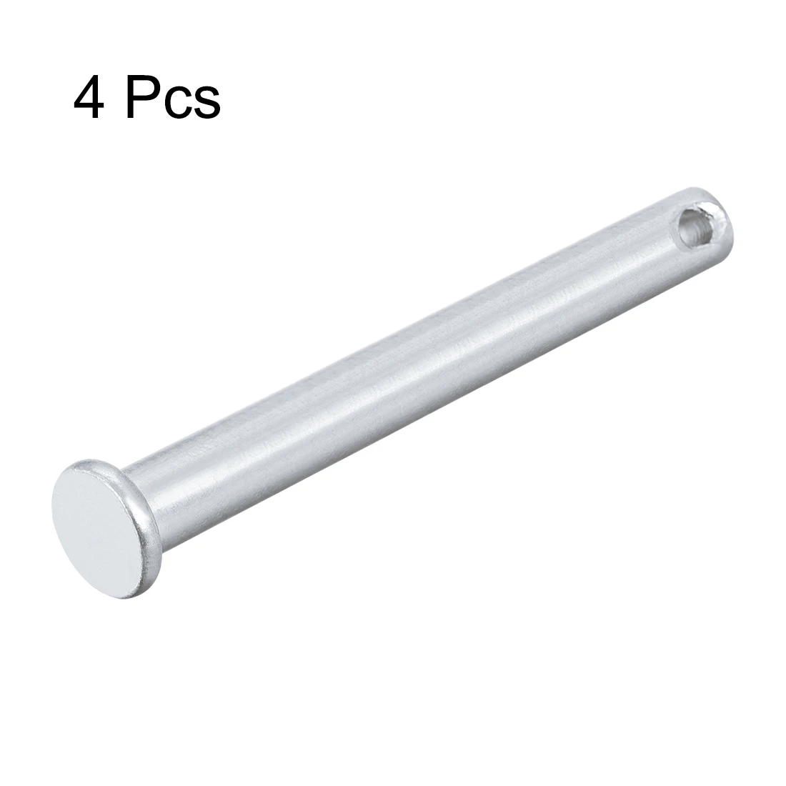 sourcing map 4 pezzi perni a forcella a foro singolo 8mm 10mm diametro testa piatta zincatura perno cerniera in acciaio solido 30/55/60/65/70/75/80/90mm