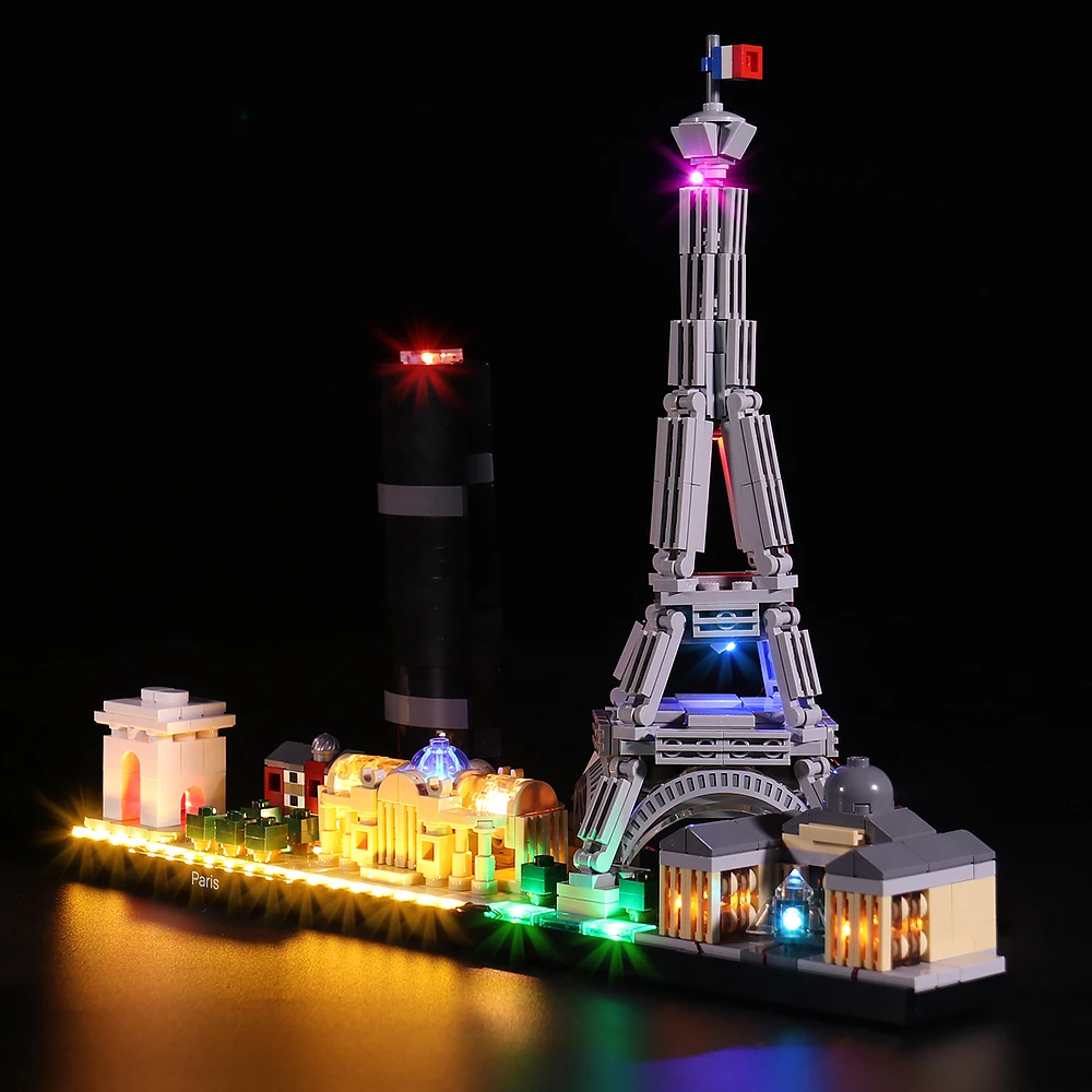 Zestaw oświetlenia LED Vonado na rok 21044 Paris Architecture Skyline Collection zestaw oświetleniowy, nie zawiera klocki do budowy